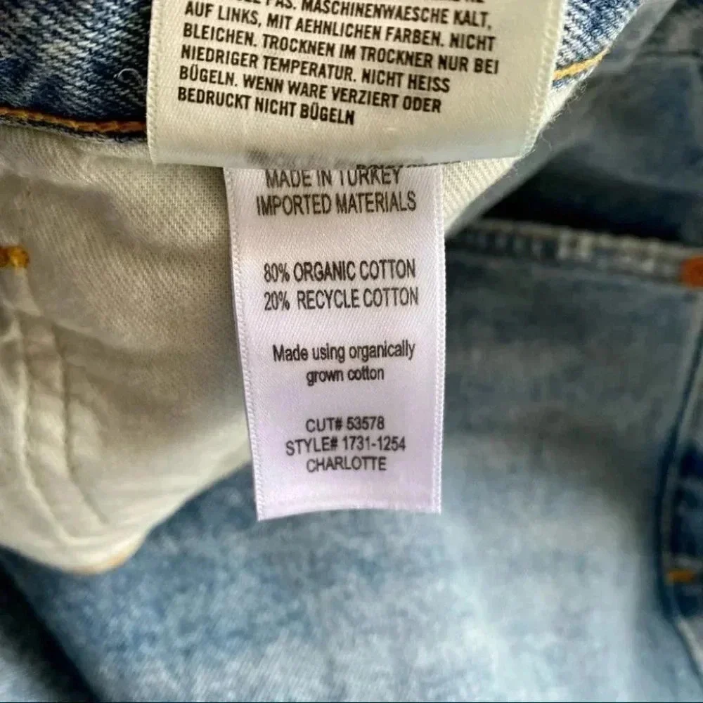 NWT Citizens of Humanity Charlotte High Rise Straight Leg Jeans Denim Blue 33